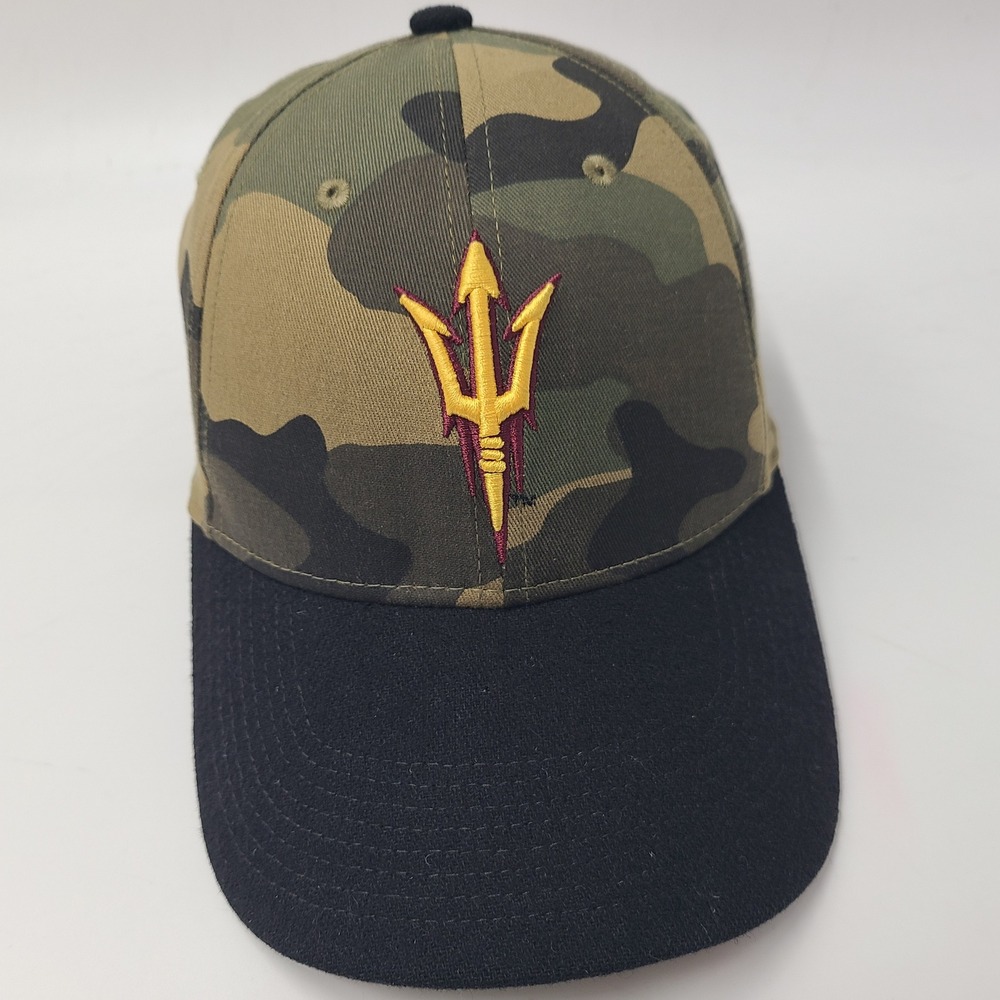 Arizona State Sun Devils Hat Nike Fitted (Seems S-M) Camo Black NCAA ASU Dri-Fit